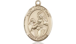[8112KT] 14kt Gold Saint John of God Medal