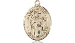 [8113KT] 14kt Gold Saint Casimir of Poland Medal