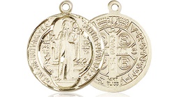[0026BKT] 14kt Gold Saint Benedict Medal