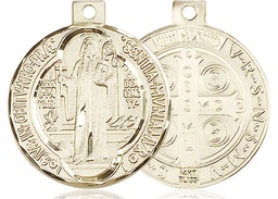[0027BKT] 14kt Gold Saint Benedict Medal