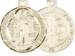 [0027BKT] 14kt Gold Saint Benedict Medal