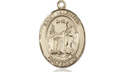 [8121KT] 14kt Gold Saint Valentine of Rome Medal