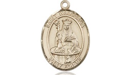 [8126KT] 14kt Gold Saint Walburga Medal