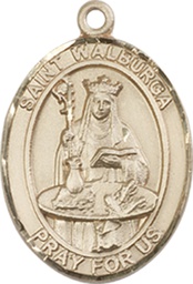 [8126KT] 14kt Gold Saint Walburga Medal