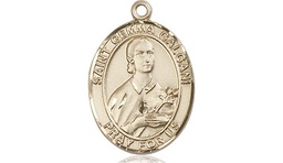 [8130KT] 14kt Gold Saint Gemma Galgani Medal