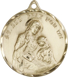 [0203AKT] 14kt Gold Saint Ann Medal