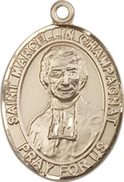 [8131KT] 14kt Gold Saint Marcellin Champagnat Medal