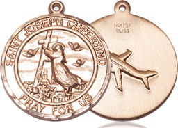 [8057RDGF] 14kt Gold Filled Saint Joseph of Cupertino Medal