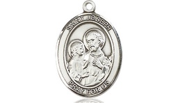 [8058SSY] Sterling Silver Saint Joseph Medal - With Box