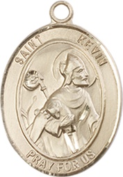 [8062GF] 14kt Gold Filled Saint Kevin Medal