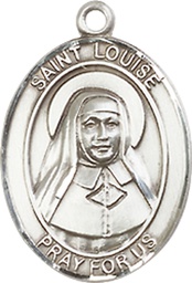 [8064SS] Sterling Silver Saint Louise de Marillac Medal