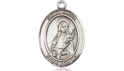 [8065SSY] Sterling Silver Saint Lucia of Syracuse Medal - With Box