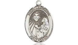 [8072SSY] Sterling Silver Saint Margaret Mary Alacoque Medal - With Box