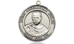 [8073RDSS] Sterling Silver Saint Maximilian Kolbe Medal