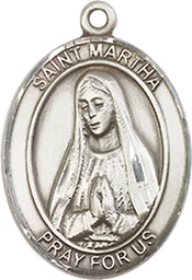 [8075SS] Sterling Silver Saint Martha Medal