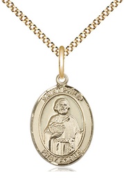 [8083GF/18G] 14kt Gold Filled Saint Philip the Apostle Pendant on a 18 inch Gold Plate Light Curb chain