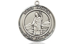 [8084RDSS] Sterling Silver Saint Patrick Medal