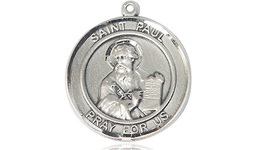 [8086RDSS] Sterling Silver Saint Paul the Apostle Medal