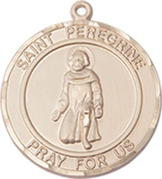[8088RDGF] 14kt Gold Filled Saint Peregrine Medal