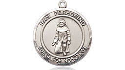 [8088RDSPSS] Sterling Silver San Peregrino Medal