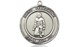 [8088RDSS] Sterling Silver Saint Peregrine Medal