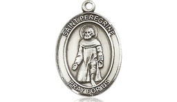 [8088SSY] Sterling Silver Saint Peregrine Laziosi Medal - With Box