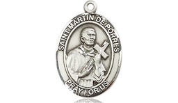 [8089SS] Sterling Silver Saint Martin de Porres Medal