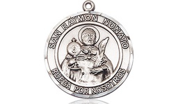 [8091RDSPSS] Sterling Silver San Raymon Nonato Medal