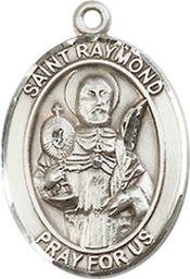 [8091SS] Sterling Silver Saint Raymond Nonnatus Medal