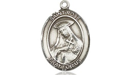 [8095SSY] Sterling Silver Saint Rose of Lima Medal - With Box