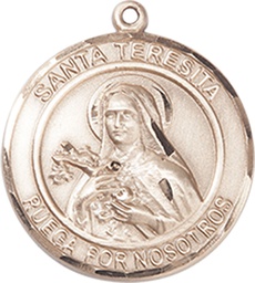 [8106RDSPGF] 14kt Gold Filled Santa Teresita Medal