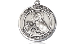 [8106RDSPSS] Sterling Silver Santa Teresita Medal
