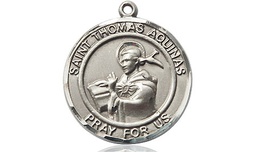 [8108RDSS] Sterling Silver Saint Thomas Aquinas Medal