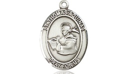 [8108SSY] Sterling Silver Saint Thomas Aquinas Medal - With Box