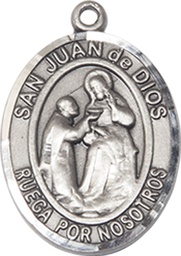 [8112SPSS] Sterling Silver San Juan de Dios Medal