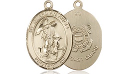 [8118GF3] 14kt Gold Filled Guardian Angel Coast Guard Medal