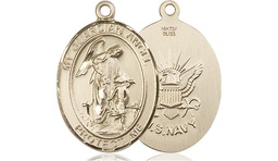 [8118GF6] 14kt Gold Filled Guardian Angel Navy Medal