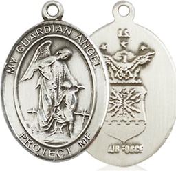 [8118SS1] Sterling Silver Guardian Angel Air Force Medal