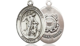 [8118SS3] Sterling Silver Guardian Angel Coast Guard Medal