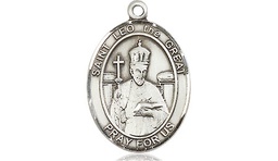 [8120SS] Sterling Silver Saint Leo the Great Medal