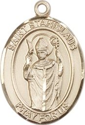 [8124GF] 14kt Gold Filled Saint Stanislaus Medal