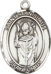 [8124SS] Sterling Silver Saint Stanislaus Medal