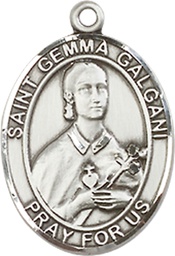 [8130SS] Sterling Silver Saint Gemma Galgani Medal