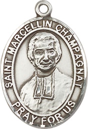 [8131SS] Sterling Silver Saint Marcellin Champagnat Medal