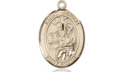 [8135GF] 14kt Gold Filled Saint Jerome Medal