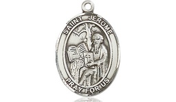 [8135SS] Sterling Silver Saint Jerome Medal