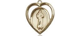 [4119KT] 14kt Gold Divine Mercy Medal