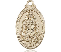 [4143KT] 14kt Gold Jewish Protection Medal