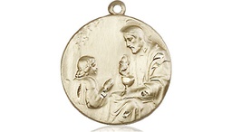 [4202KT] 14kt Gold Christ &amp; Child Medal