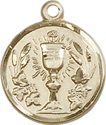 [4203KT] 14kt Gold Communion Chalice Medal